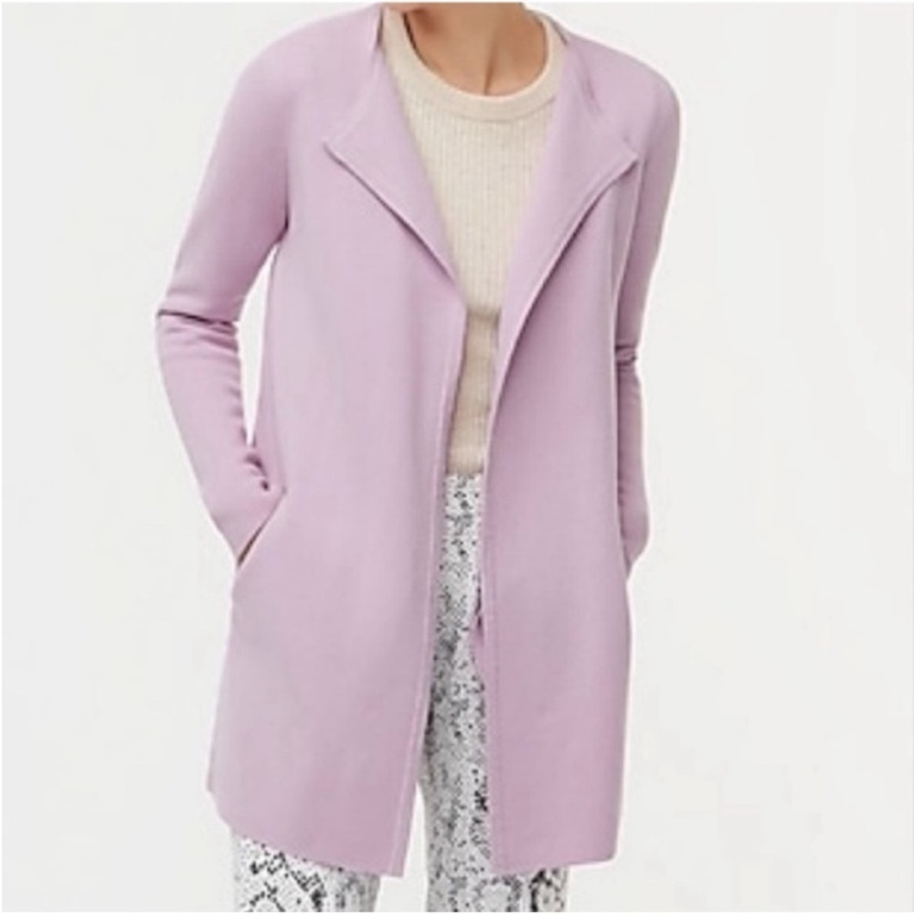 J. Crew Factory Vanessa Sweater Jacket in Wisteria Light Lavender Purple - Small